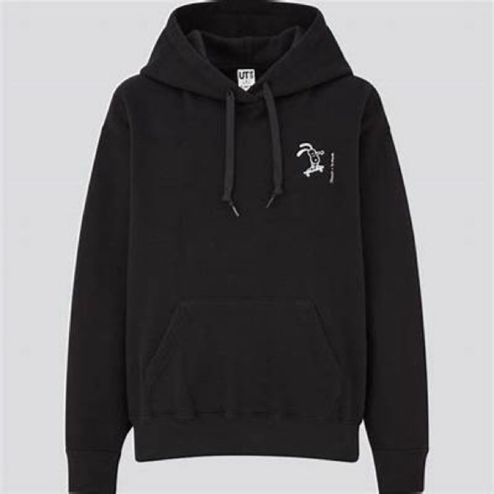 Uniqlo UT Peanuts Yu Nagaba Snoopy Skateboard Pullover in Black Size S